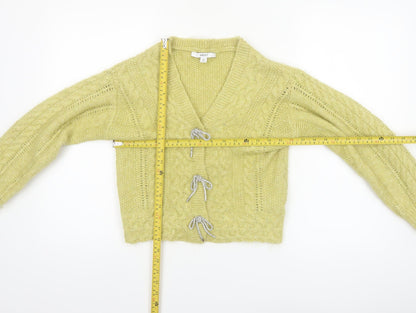 Next Women’s Green XS Cable Knit Bow Cardigan Jumper