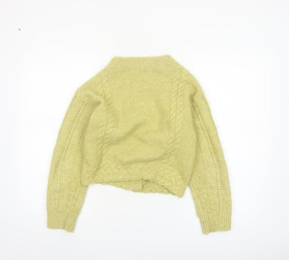 Next Women’s Green XS Cable Knit Bow Cardigan Jumper