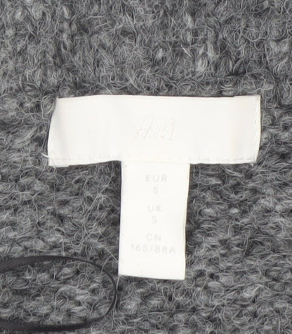 H&M Women's Grey Cowl Neck Long Sleeve Pullover Jumper Size S