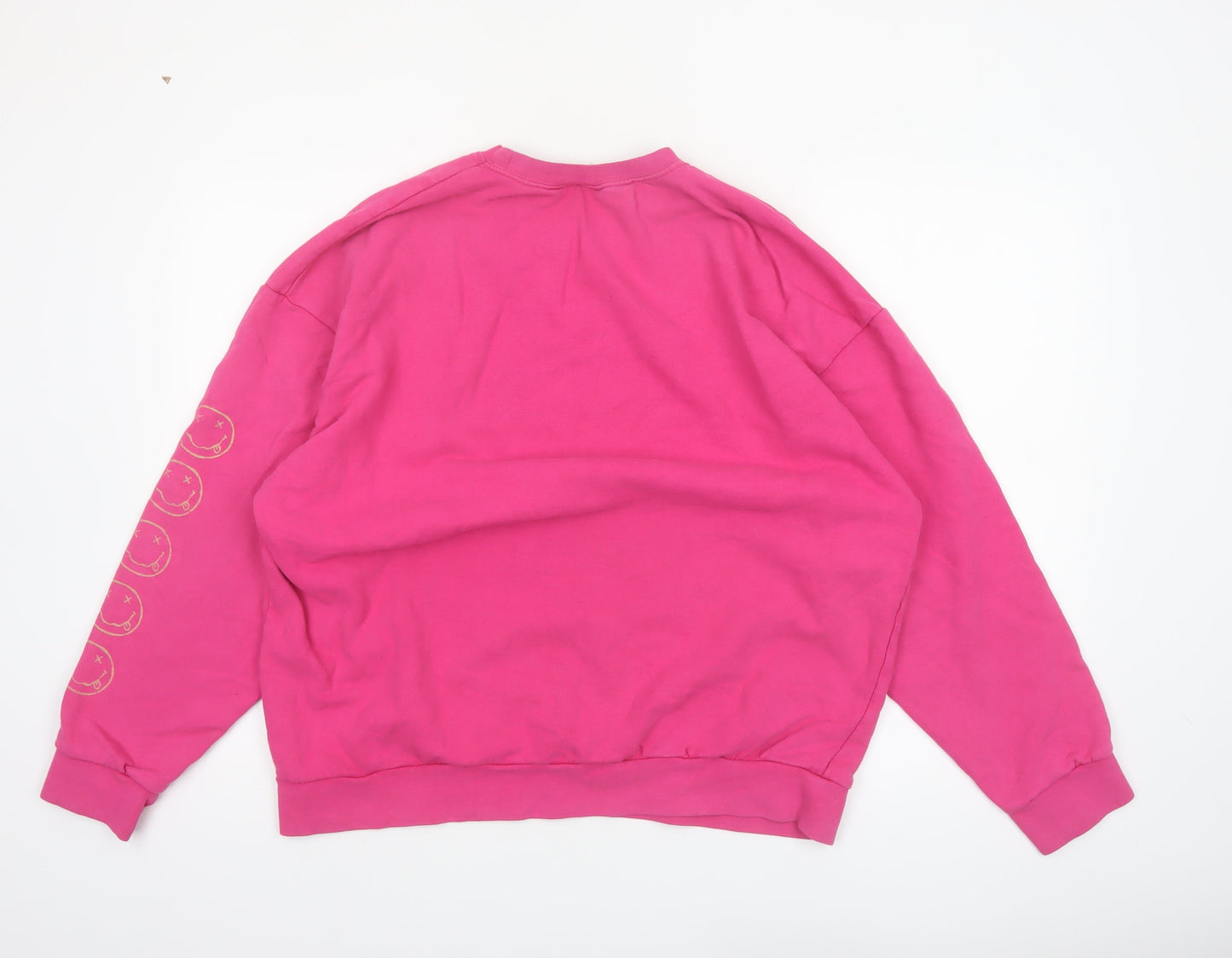 Urban Outfitters Women Pink Nirvana Graphic Cotton Sweatshirt M