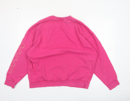 Urban Outfitters Women Pink Nirvana Graphic Cotton Sweatshirt M