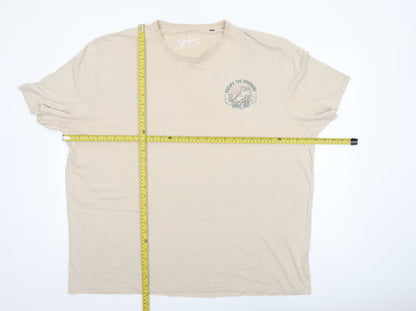 Johnny Bigg Men's Beige 4XL Graphic Cotton T-Shirt Escape the Ordinary