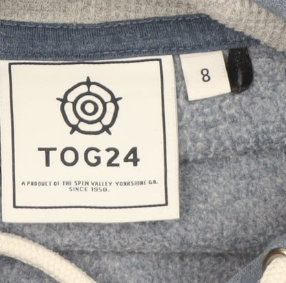 TOG24 Women's Blue Pullover Hoodie Size 8 Cotton Blend