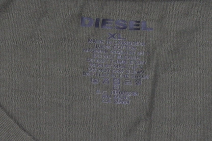 Diesel Men’s Green XL Crew Neck Cotton T-Shirt