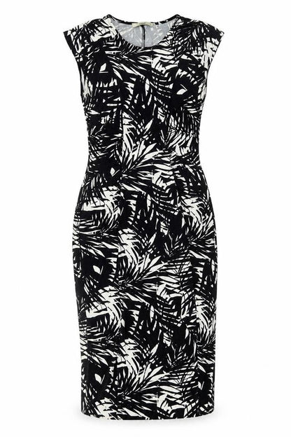 Oasis Women’s Black White Floral Bodycon Dress XS