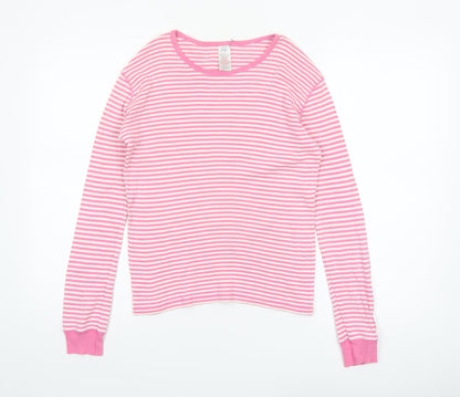 Mini Boden Girls Pink Striped Long Sleeve T-Shirt 14 Years 100% Cotton
