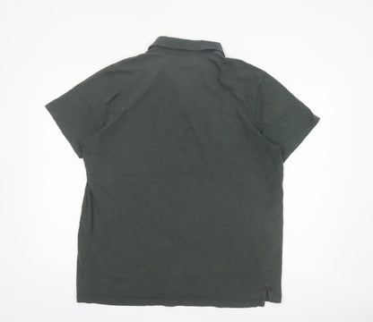 Mountain Warehouse Men's Green Organic Cotton Polo Shirt XL