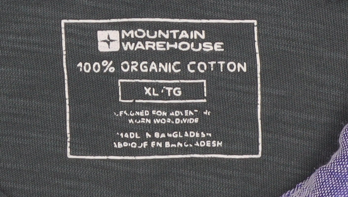 Mountain Warehouse Men's Green Organic Cotton Polo Shirt XL