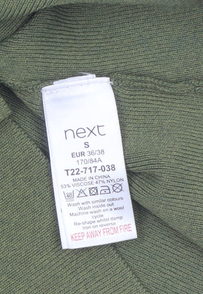 Next Women's Green One Shoulder Tank Top S Slim Fit