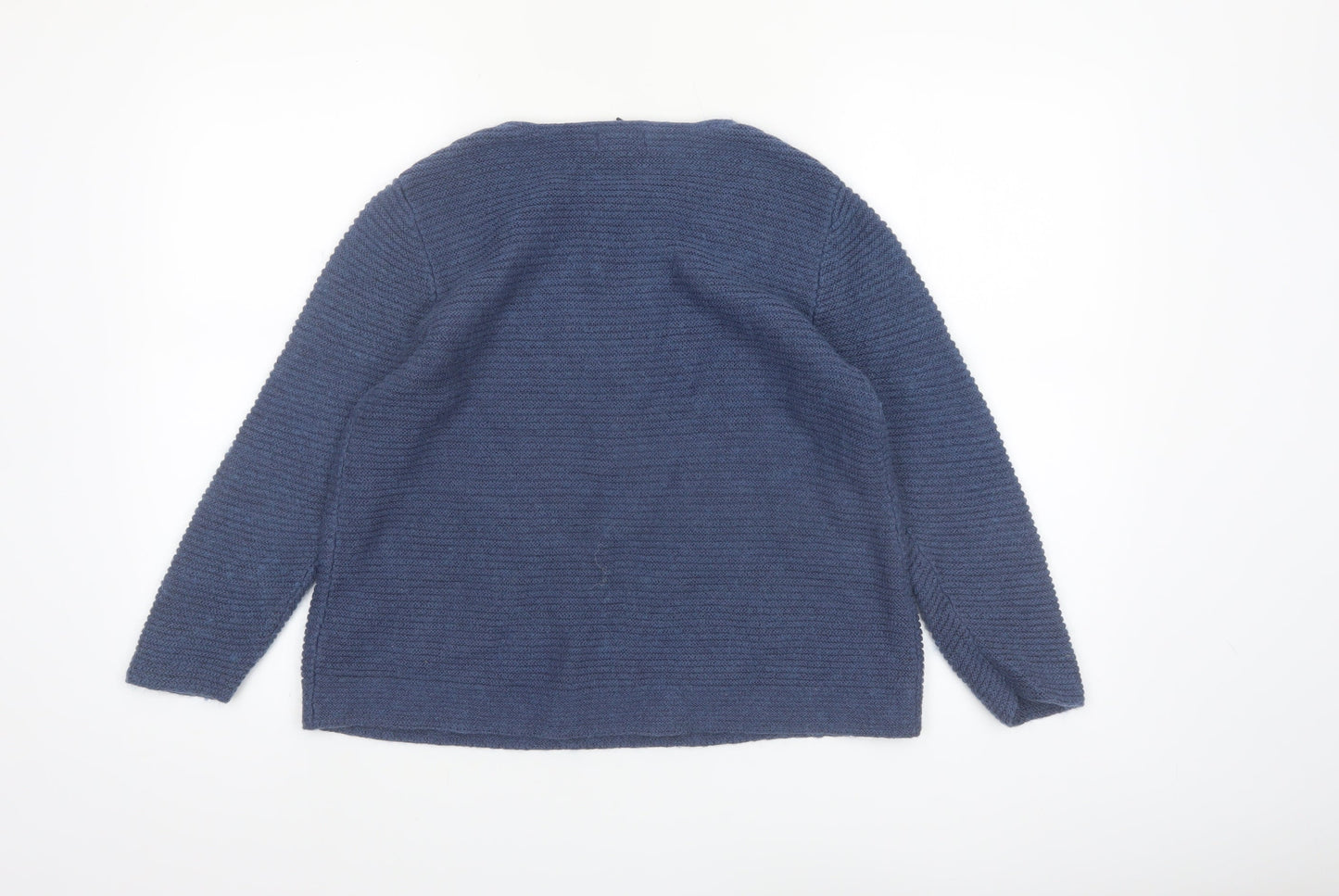 Monsoon Women’s Blue Knit Cotton Blend Pullover Jumper Size M