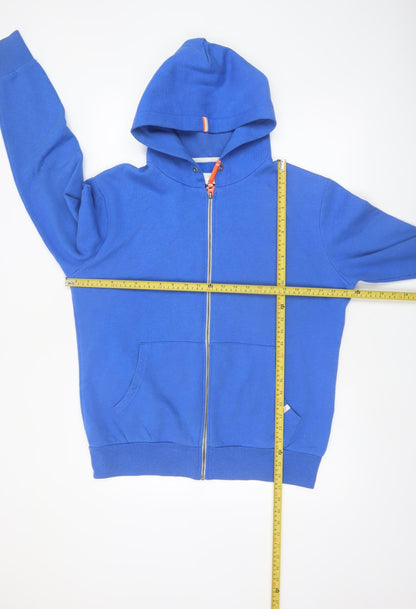 Superdry Men's Blue Full Zip Hoodie XL Cotton Blend Fleece