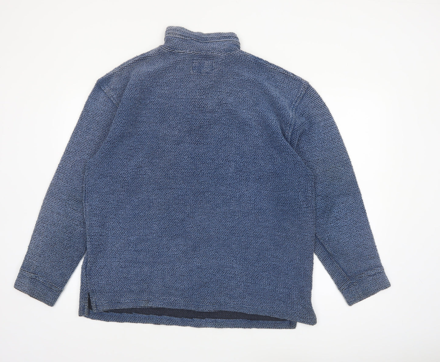 Weird Fish Mens Blue 1/4 Zip Pullover Sweatshirt Size M