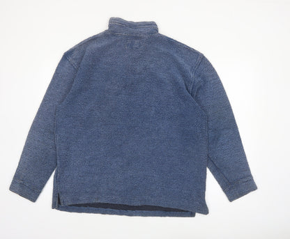 Weird Fish Mens Blue 1/4 Zip Pullover Sweatshirt Size M