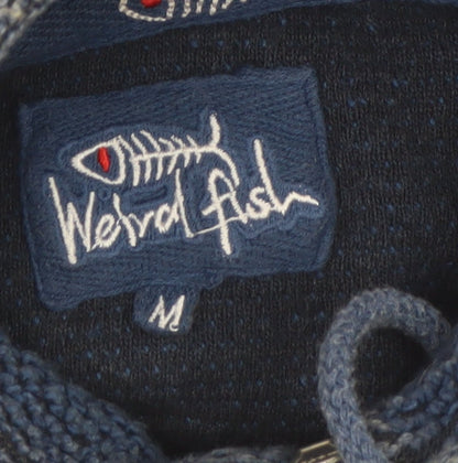 Weird Fish Mens Blue 1/4 Zip Pullover Sweatshirt Size M