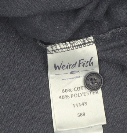 Weird Fish Men's Blue Cotton Blend Polo Shirt XL Regular Fit
