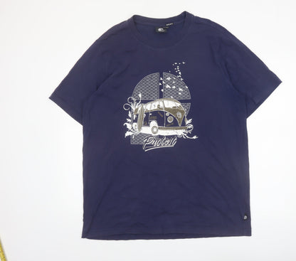 Protest Men's Blue XL Graphic Camper Van Regular Fit T-Shirt