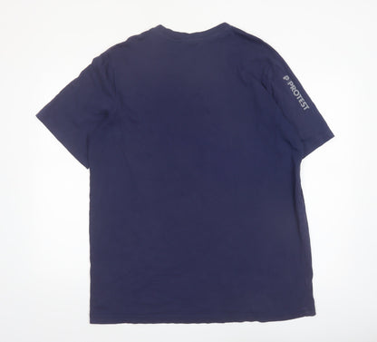 Protest Men's Blue XL Graphic Camper Van Regular Fit T-Shirt