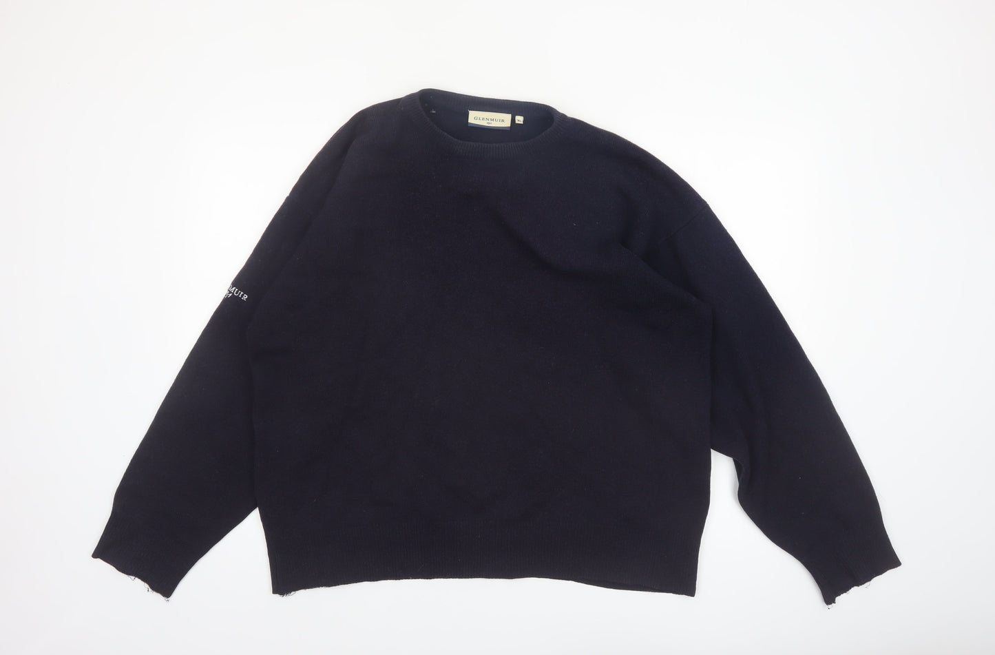 Glenmuir Women Black XL Lambswool Crew Neck Pullover Jumper
