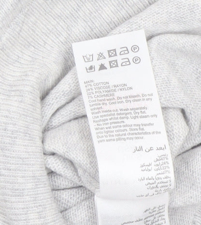 Mint Velvet Womens Grey Crew Neck Long Sleeve Pullover Jumper S