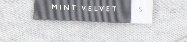 Mint Velvet Womens Grey Crew Neck Long Sleeve Pullover Jumper S