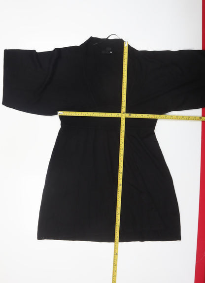 H&M Women’s Black Wool Blend Short Knit Dress Size 14