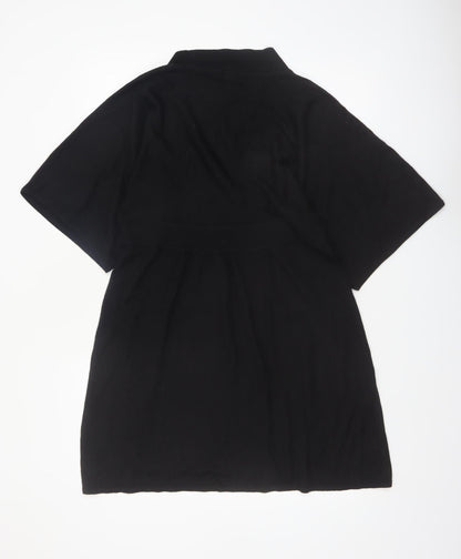 H&M Women’s Black Wool Blend Short Knit Dress Size 14