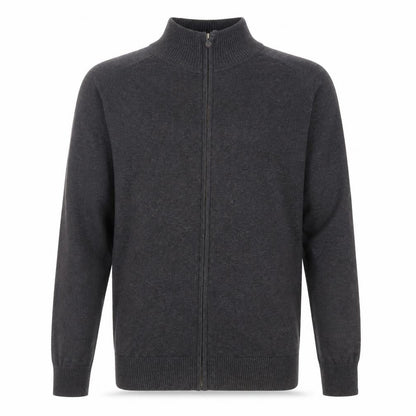 Timberland Men Grey Cotton Full Zip High Neck Jumper Size S