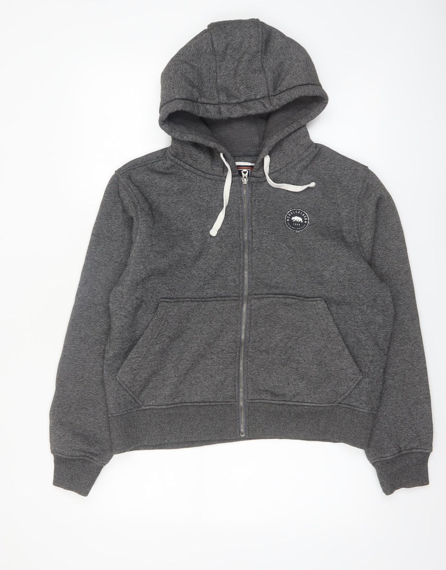 SoulCal & Co Women’s Grey Full Zip Hoodie Size 14 Cotton Blend