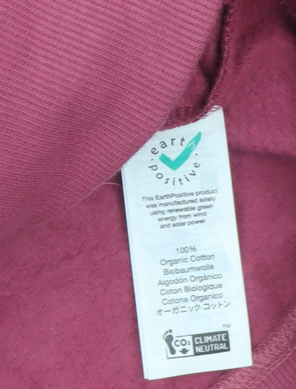 Earth Positive Women's Pink Crew Neck Organic Cotton Sweatshirt XL