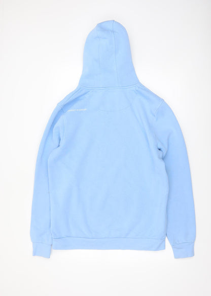 Mercier Men’s Blue Pullover Hoodie L Logo Patch Streetwear