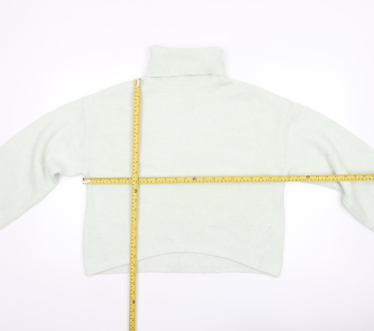 Bershka Women Ivory Roll Neck Knit Jumper Size 8 Regular Fit