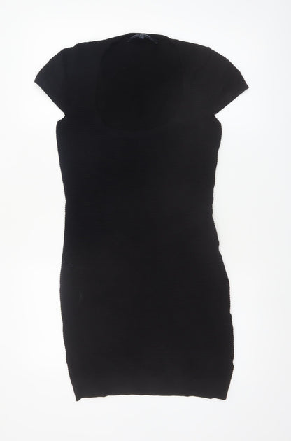 French Connection Women's Black Size 12 Bodycon Knit Dress