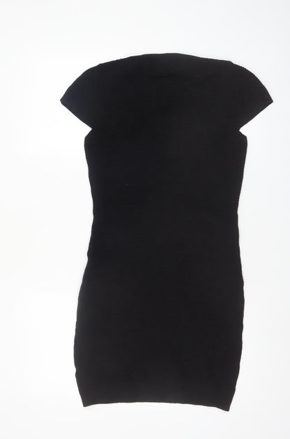 French Connection Women's Black Size 12 Bodycon Knit Dress