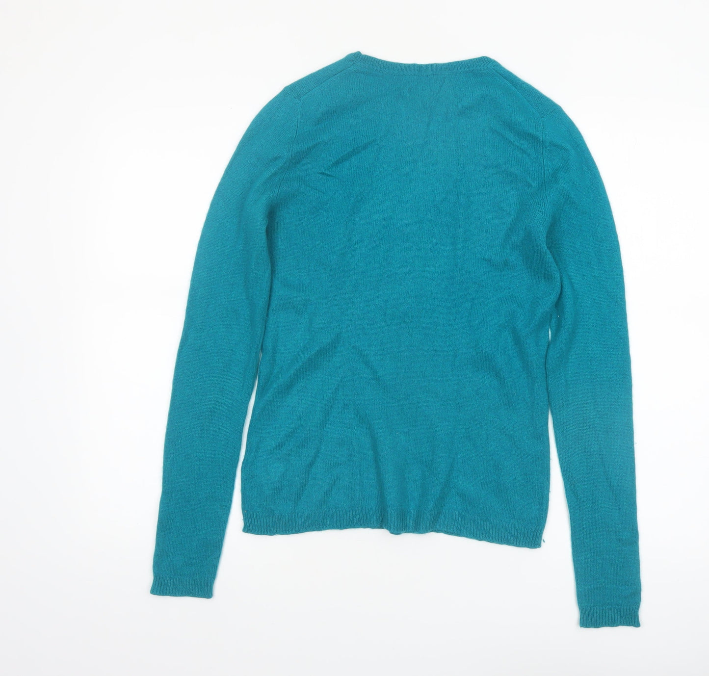 Tahari Women's Blue 100% Cashmere Crew Neck Jumper Size L