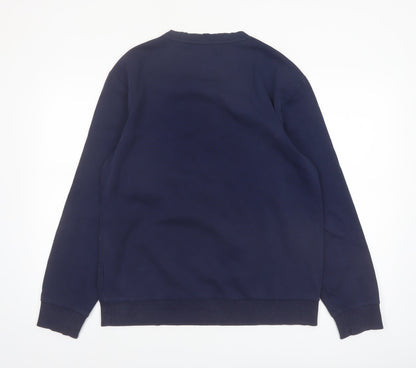 Hush Puppies Men's Blue L Crew Neck Graphic Sweatshirt