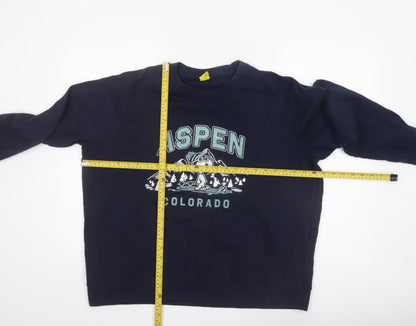 Marks and Spencer Peanuts Women's Blue L Pullover Sweatshirt Snoopy Aspen Design