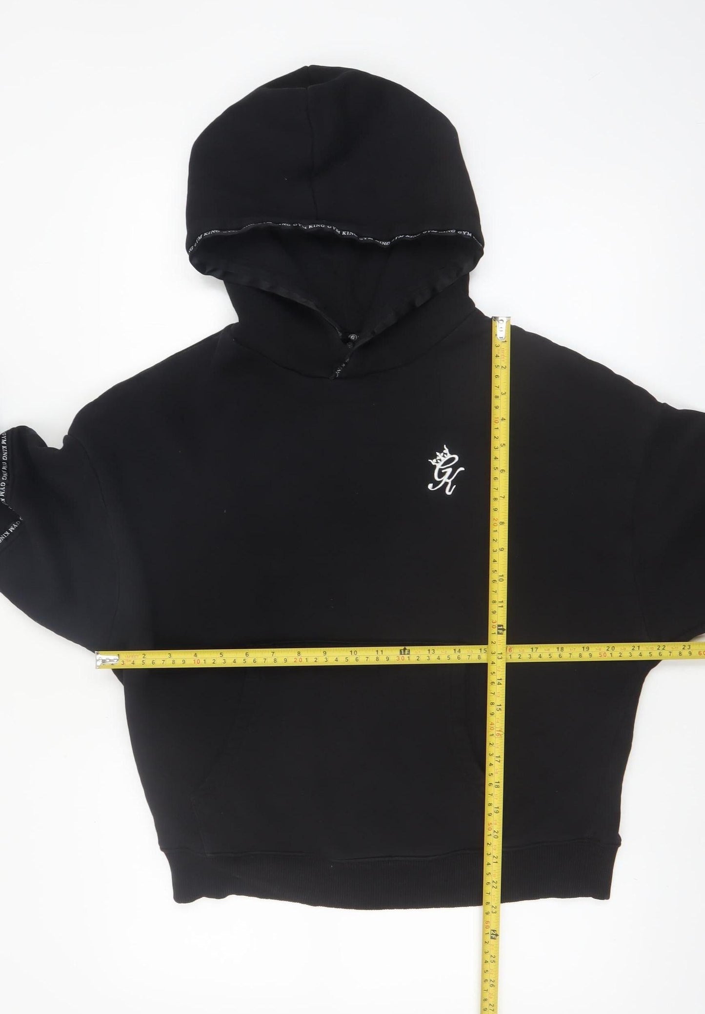 Gym King Womens Black Pullover Hoodie Size 8 Casual Logo Design
