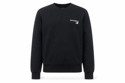 New Balance Men's Black Small Crew Neck Fleece Sweatshirt