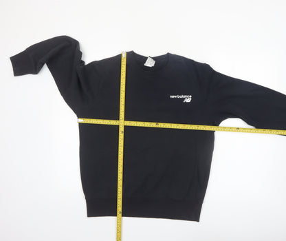 New Balance Men's Black Small Crew Neck Fleece Sweatshirt