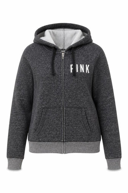 Victoria's Secret PINK Women's Grey Full Zip Hoodie Size S