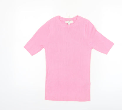 Marks and Spencer Women’s Pink Short Sleeve Knit Pullover Jumper Size S