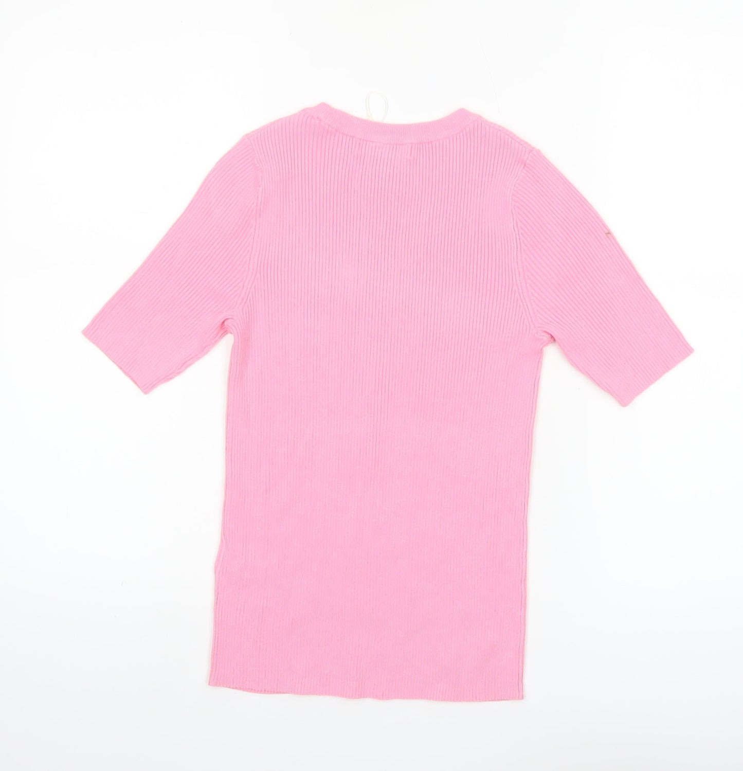 Marks and Spencer Women’s Pink Short Sleeve Knit Pullover Jumper Size S