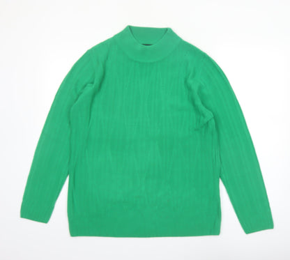 Anna Rose Women's Green Mock Neck Long Sleeve Acrylic Jumper XL