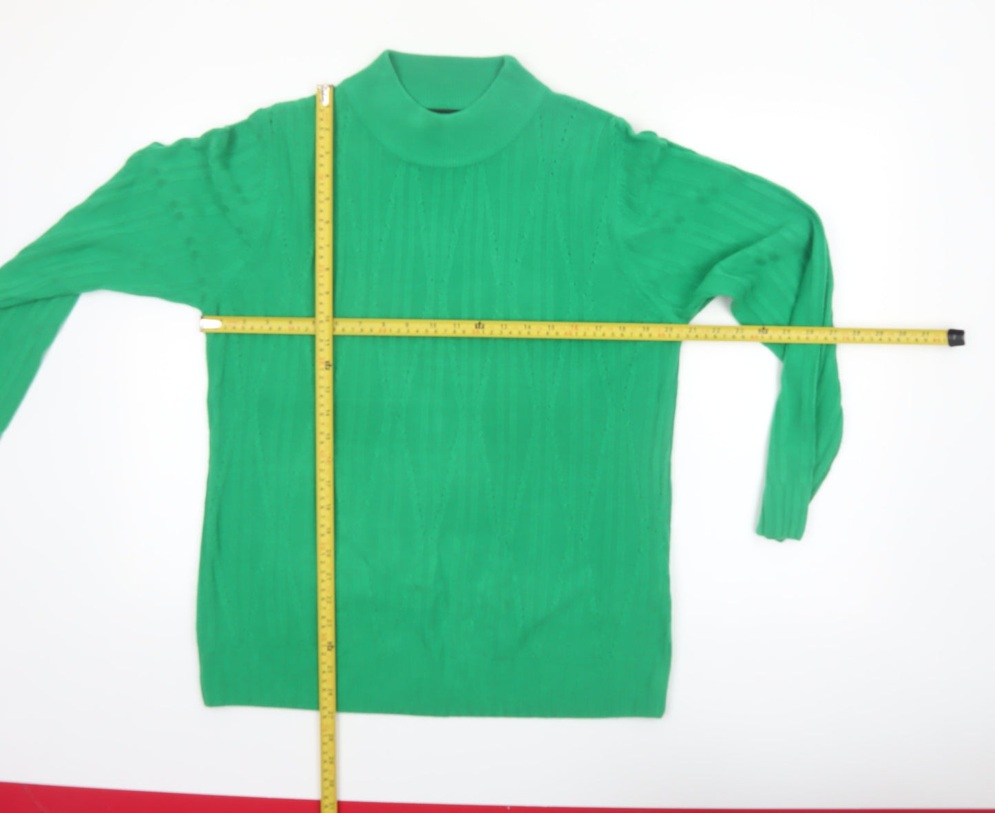 Anna Rose Women's Green Mock Neck Long Sleeve Acrylic Jumper XL