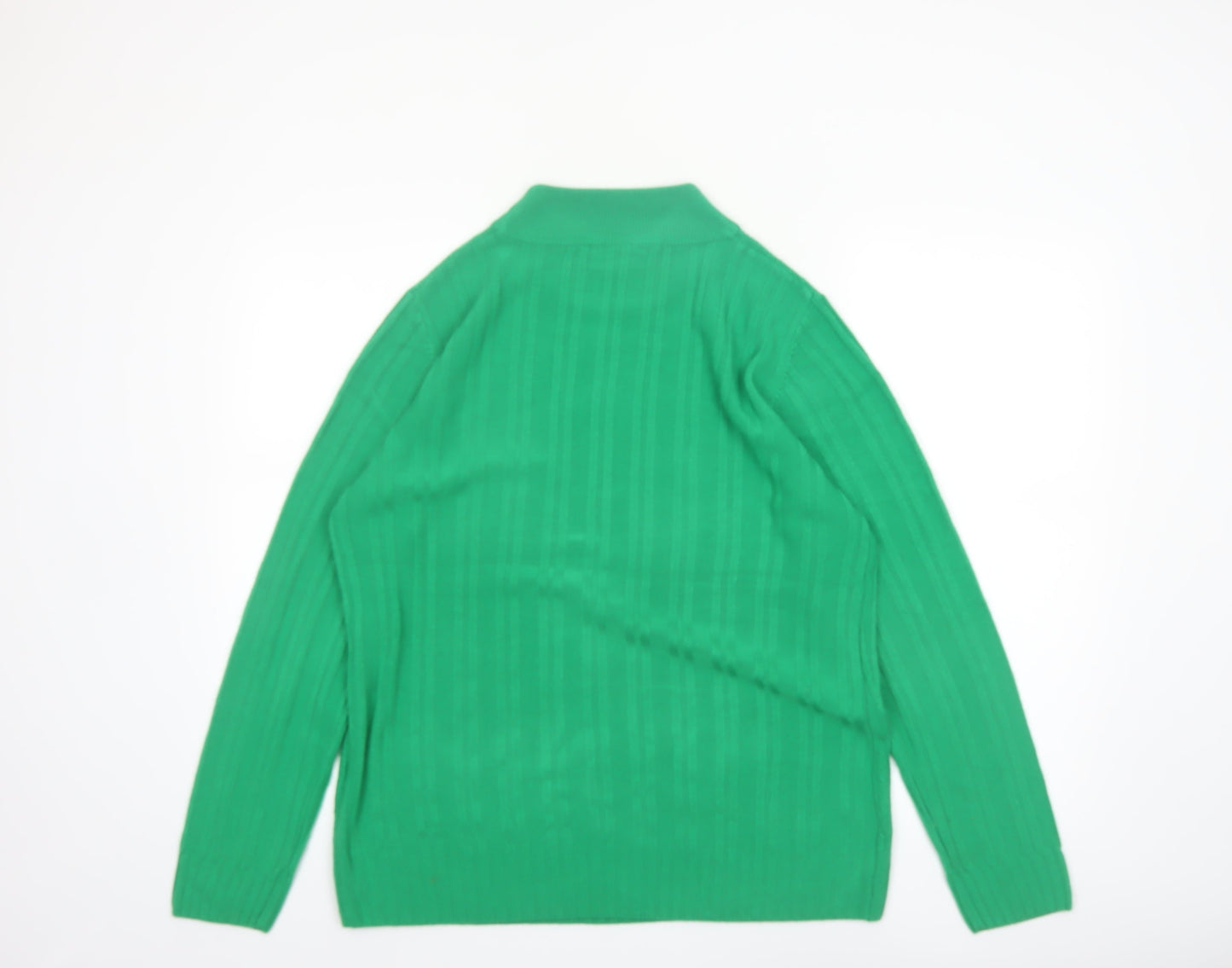 Anna Rose Women's Green Mock Neck Long Sleeve Acrylic Jumper XL