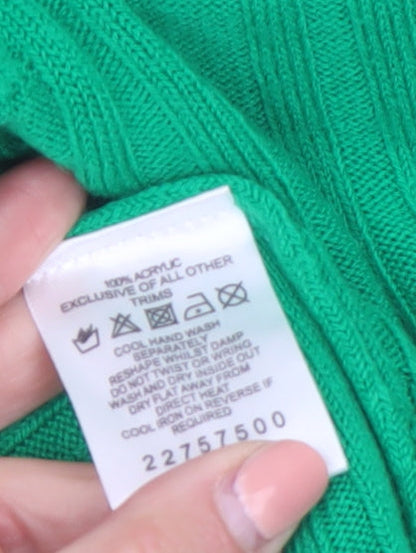 Anna Rose Women's Green Mock Neck Long Sleeve Acrylic Jumper XL