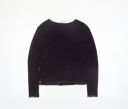 Principles Petite Women's Black Beaded Cardigan Size M