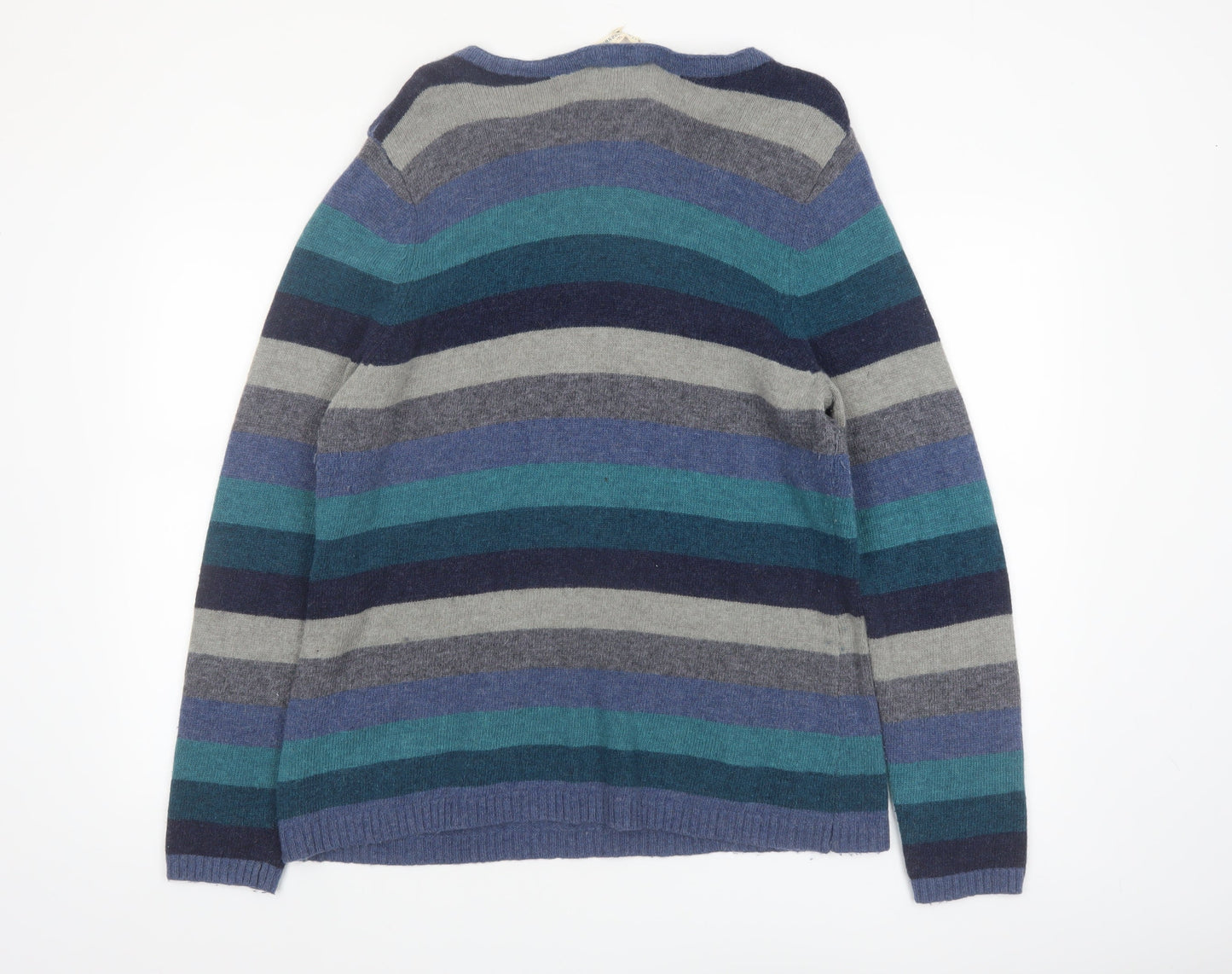Seasalt Cornwall Women’s Multicoloured Striped Wool Blend Pullover Jumper Size 20