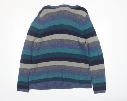 Seasalt Cornwall Women’s Multicoloured Striped Wool Blend Pullover Jumper Size 20