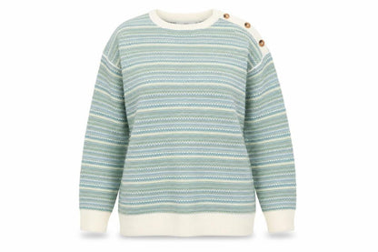 Isle Women's Multicoloured Striped Crew Neck Acrylic Jumper Size 14